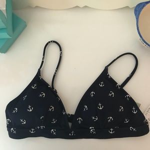 NWT J.Crew Anchor Bikini Top